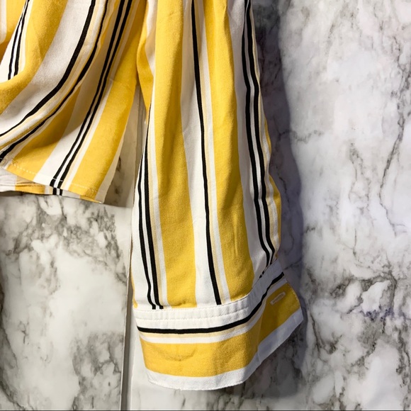 Stripped yellow, black and white blouse - Picture 5 of 6